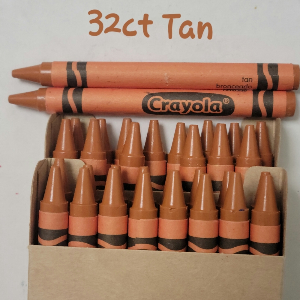 (32) Crayola Crayons (Tan) Single Color Bulk Lot